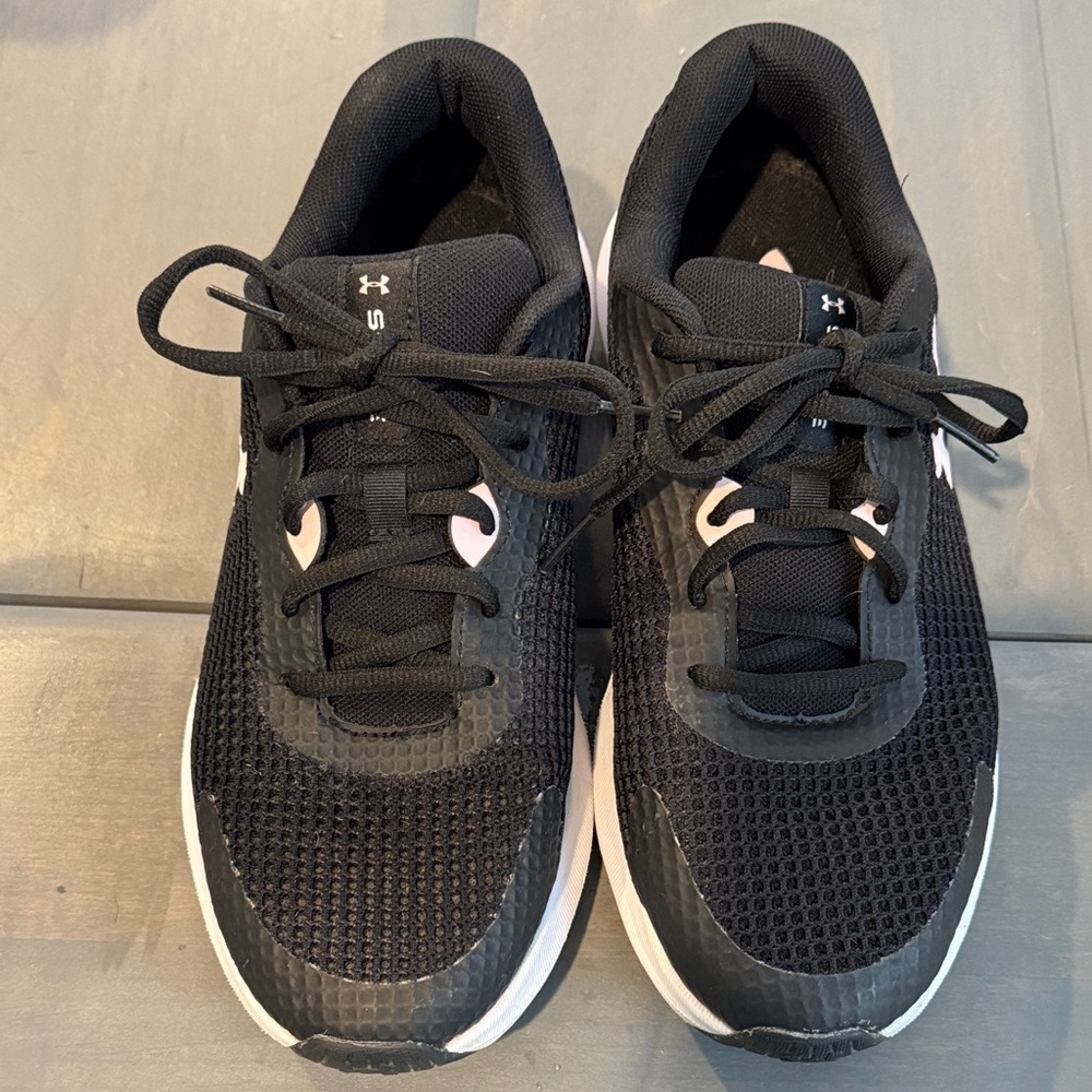 Under Armour Black and Light Pink Running Shoes